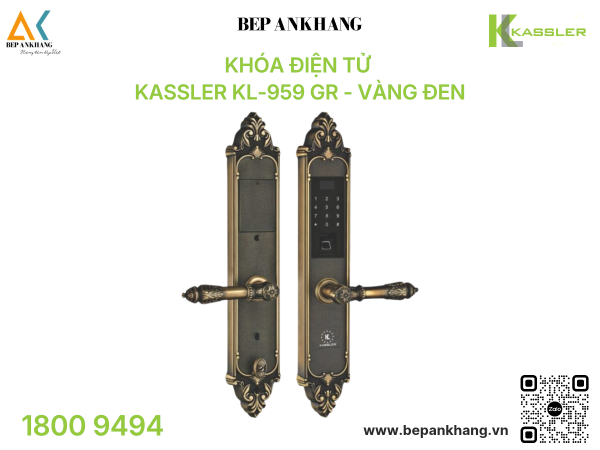 Khóa điện tử Kassler KL-959 GR - Vàng Đen
